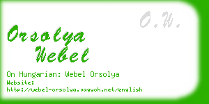 orsolya webel business card